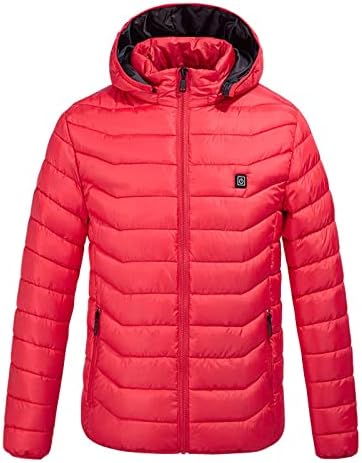 Erkek Ceket USB Elektrikli ısıtmalı ceket Ceket Kapşonlu ısıtma Yelek Kış Termal İsıtıcı Erkek Ceketler