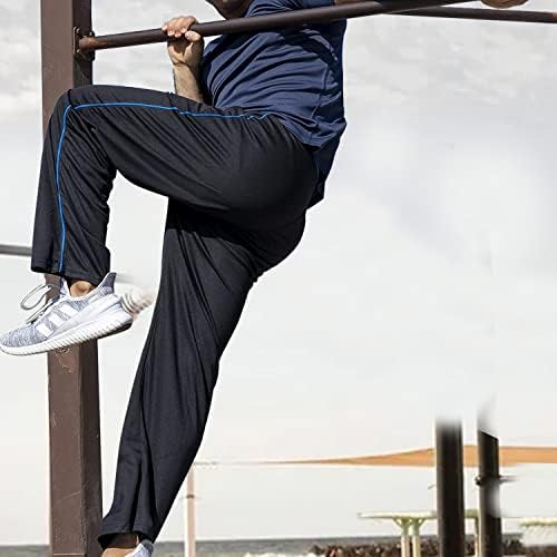 Toyoocl Sweatpant-Atletik Pantolon-Egzersiz Egzersiz-Aktif Koşu-Spor Salonu Fermuarlı Cepler Açık Alt Spor Koşu Eğitimi