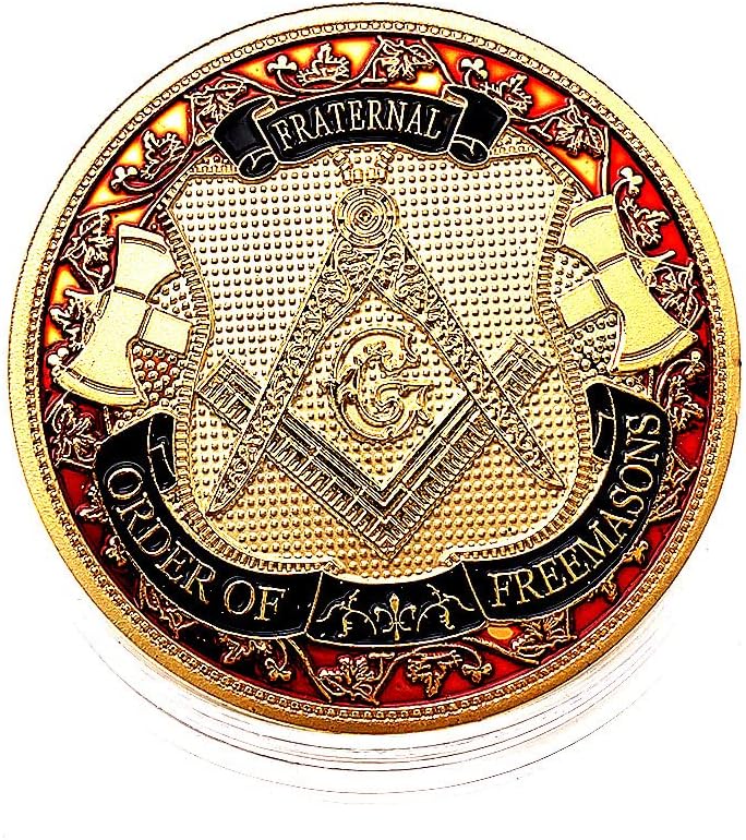 Avrupa Masonluk Gökyüzü Göz Altın Kaplama hatıra parası Koleksiyonu Sikke Kardeşlik Altın Sikke Renk Narin Hatıra Madalyası