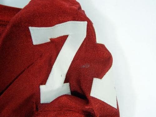 2011 San Francisco 49ers Mike Iupati 77 Oyun Kullanılmış Kırmızı Forma 48 DP45428-İmzasız NFL Oyun Kullanılmış Formalar