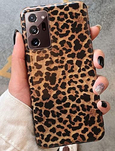 J. west Galaxy Note 20 Ultra Kılıf, lüks Leopar Çita Hayvan Baskı Mat Yumuşak Silikon Telefon Kapak Kızlar Kadınlar için