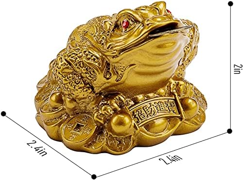WYSUMMER Şanslı Kurbağa Sikke, Feng Shui Kurbağa Para Para Şanslı Kurbağa Çin Charm Refah için Ev Dekorasyon Hediye (6 cm