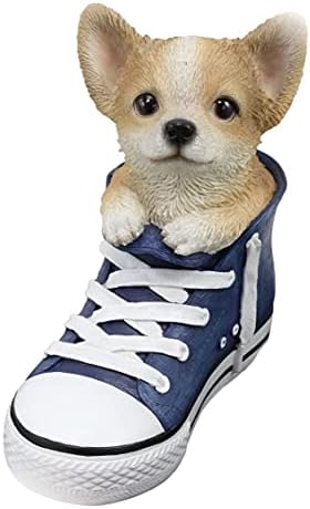 Yeni Gerçekçi Taco Chihuahua Yavru Köpek Sneaker Chucks Ayakkabı Heykeli EB - 5094GIF Benzersiz Ev Dekor Doğum Günleri InnaBest