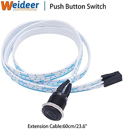 weideer 12mm anlık basmalı düğme anahtarı Metal şasi anahtarı su geçirmez 6 V mavi halka LED güç sembolü ışık ON/Off anahtarı
