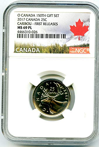 2017 CA O Kanada Madeni Para Kanada 25 CENT EN YÜKSEK DERECELİ EN YÜKSEK NÜFUS SADECE 1 BİLİNEN ilk SÜRÜMLER Çeyrek MS69