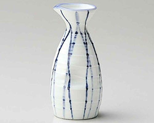 Spiral Tokusa 2.8 inç 2 Sake karaf seti Japonya'da Yapılan Beyaz porselen