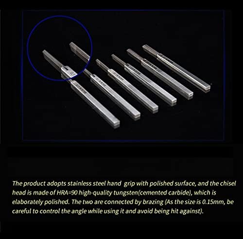 ANSAI Yeni Tungsten Keski (0.15-3) mm Metal bıçak / Keski / Matkap Kolu Kavrama, El Sanatları Araçları Hobi Kesme Aleti Oyma