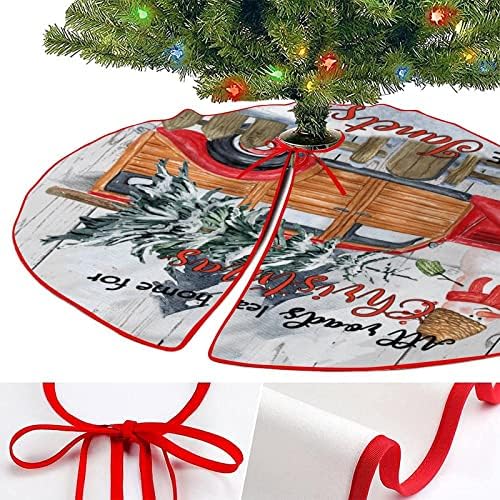 48 İnç Noel Ağacı Etekler Tüm Yollar Kurşun Ev Çiftlik Evi Noel Süslemeleri Ağacı Mat Kamyon Merry Christmas Ağacı Kardan