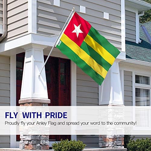 ANLEY Fly Breeze 3x5 Feet Togo Bayrağı-Canlı Renk ve Solmaya Karşı Dayanıklı-Kanvas Başlık ve Çift Dikişli-Togolu Cumhuriyet