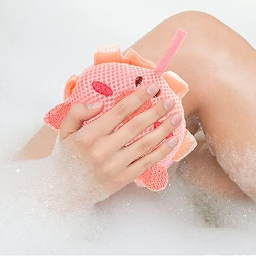 FOMİYES Loofa Banyo Duş Puf Banyo Süngerleri Lif Kabağı Ahtapot Şekli Duş Yıkama Nazik Yatıştırıcı vücut kesesi Peeling Temizleme