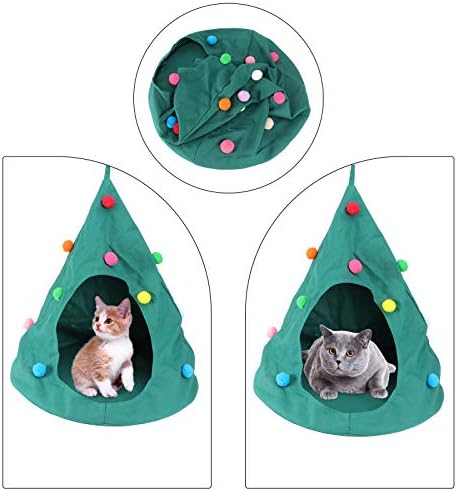 GALPADA Noel Süslemeleri Kedi Yatak Koni Şekli Hamak Serbest Duran Pet yatak Kedi Malzemeleri