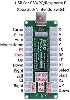 SJ@JX Arcade Oyun Denetleyicisi 3D Gamepad Analog Sopa Sensörü Fly Joystick Mikroswitch MX LED Düğme USB Encoder ışık kablosu