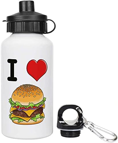 Azeeda 600ml' Burgerleri Seviyorum ' Yeniden Kullanılabilir Su / içecek Şişesi (WT00055066)