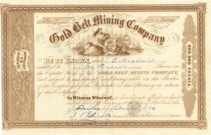 Altın Kemer Madencilik A. Ş. - Stok Sertifikası
