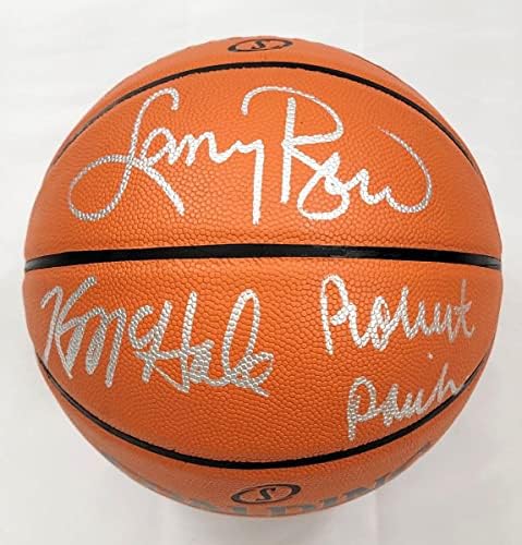 Larry Bird Kevin McHale Robert Parish İmzalı Boston Celtics Spalding NBA Çoğaltma Oyun Topu Basketbol Beckett Tanık İmzalı
