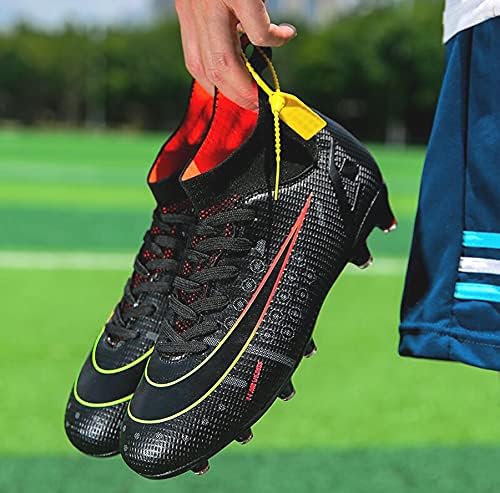 Jugafu Erkek Futbol Cleats futbol kramponları Sivri Ayakkabı Yüksek Top Unisex Açık / Kapalı Eğitim Atletik Spor Ayakkabı