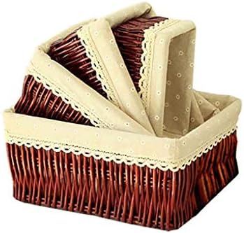 UXZDX El Yapımı hasır saklama sepetleri Set Raf Sepetleri Dokuma Dekoratif Ev eşya kutuları Dekoratif Sepetleri Organize