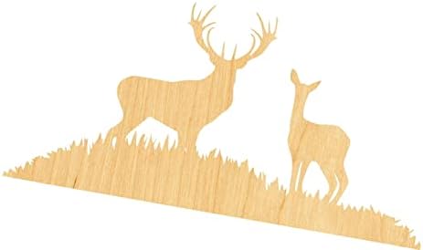 Yeni (1 adet) geyik Sahne Lazer Kesim Ahşap Şekli 1/8 inç Kalınlığı, boyutu: 26 Sanat Zanaat DIY Malzemeleri Woodcraft Kesme