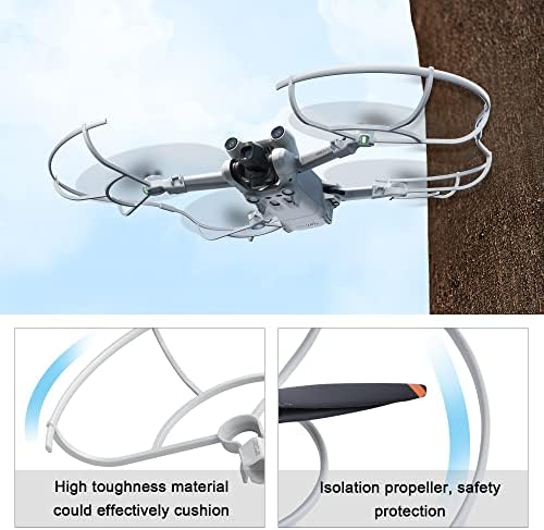 DAGİJİRD Pervane Guard - Güvenlik Aksesuarı Drone için Çıkarılabilir Pervane Koruyucu DJI Mini 3 Pro Gri