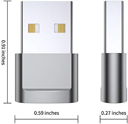 USB C Dişi USB Erkek Adaptör (4'lü Paket), C Tipi USB A Şarj Dönüştürücü iPhone 14 Artı 13 12 11 Pro Max, Samsung Galaxy