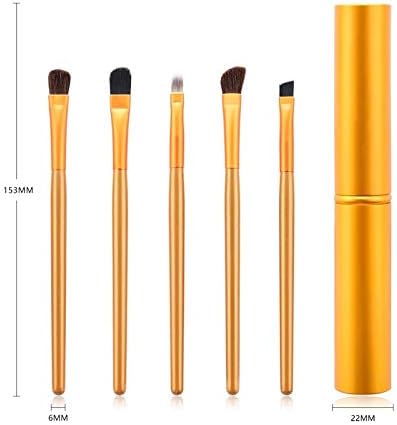 SDGH 5 adet makyaj fırçası Küçük Mini Siyah Altın Fırça Kısmi makyaj fırçası es Toptan (Renk : E)