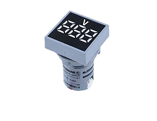 HWGO 22mm Mini Dijital Voltmetre Kare AC 20-500V Volt voltmetre Metre Güç LED Gösterge Lambası Ekran (Renk: Yeşil)