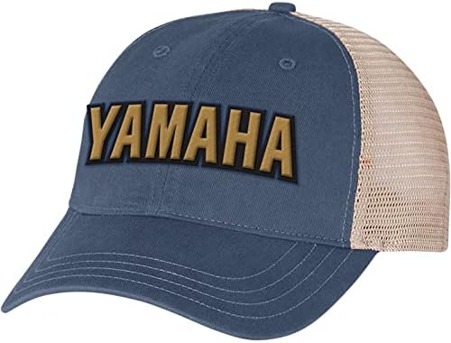 Lisanslı Yamaha Retro Erkek Kavisli Bill Snapback Şapka Indigo
