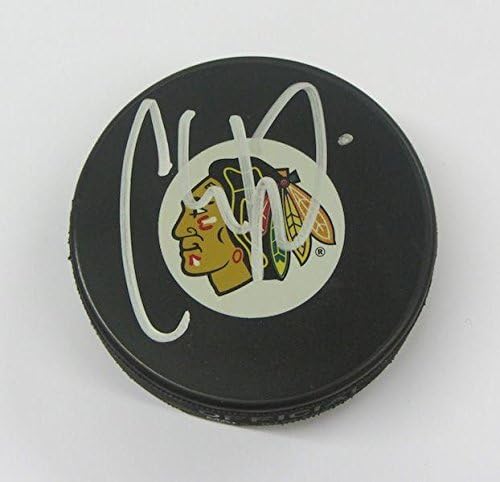 CHRİS CAMPOLİ, CHİCAGO BLACKHAWKS Diskini COA 2 ile İmzaladı - İmzalı NHL Diskleri