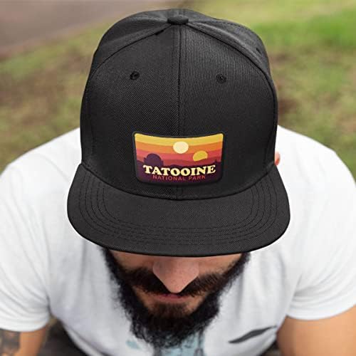 BustedTees Tatooine Milli Parkı Yama Flexfit Şapka beyzbol şapkası Erkekler Kadınlar için Nefes Flex Fit Airmesh ile Donatılmış