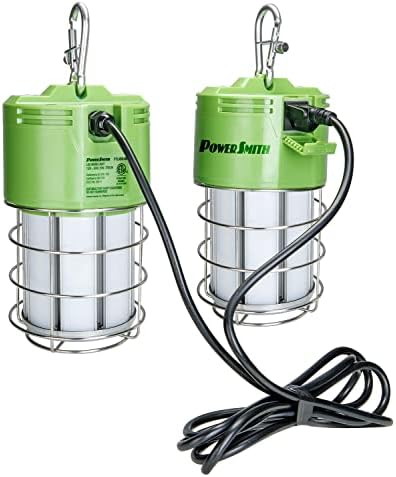 PowerSmith Taşınabilir H Şeklinde Stand için LED Yüksek Bay Geçici Çalışma Lambaları Lastik Ayaklı PATLH59-HS, Yeşil