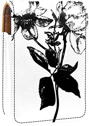 ORYUEKAN Makyaj ruj kılıfı ruj aynalı çanta taşınabilir ruj çanta dudak parlatıcısı depolama organizatör, Gül Çiçek Çiçek