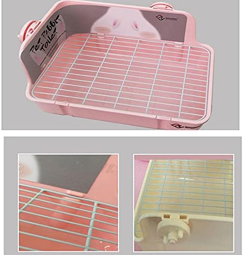 TOMYEUS Tavşan Hamster Tuvalet Kare Çift Toka Çıkarılabilir Anti-Damping Anti-Püskürtme Derin Oluk Büyük Uzay Kapalı Kedi