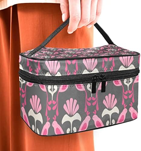 Cennet kuşu Tekrar Desen Kozmetik Çantası Taşınabilir Seyahat makyaj çanta düzenleyici makyaj çantası Kadınlar ve Kızlar