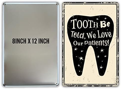 Komik Diş Alıntı Metal Tabela Duvar Dekor, Retro Diş Söylenebilir Biz Aşk Bizim Hastalar İşareti Ev Dekor Hediyeler için