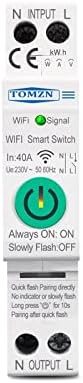 Junnıu 1P+N WiFi akıllı anahtar Smartlife 40A Enerji Ölçer Kwh Ölçüm İzleme Devre kesici Zamanlayıcı Röle MCB TUYA