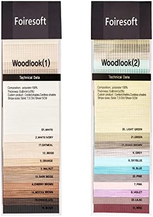 22 Renkte Foiresoft Woodlook Gölge Kumaş Örnek Örnekleri