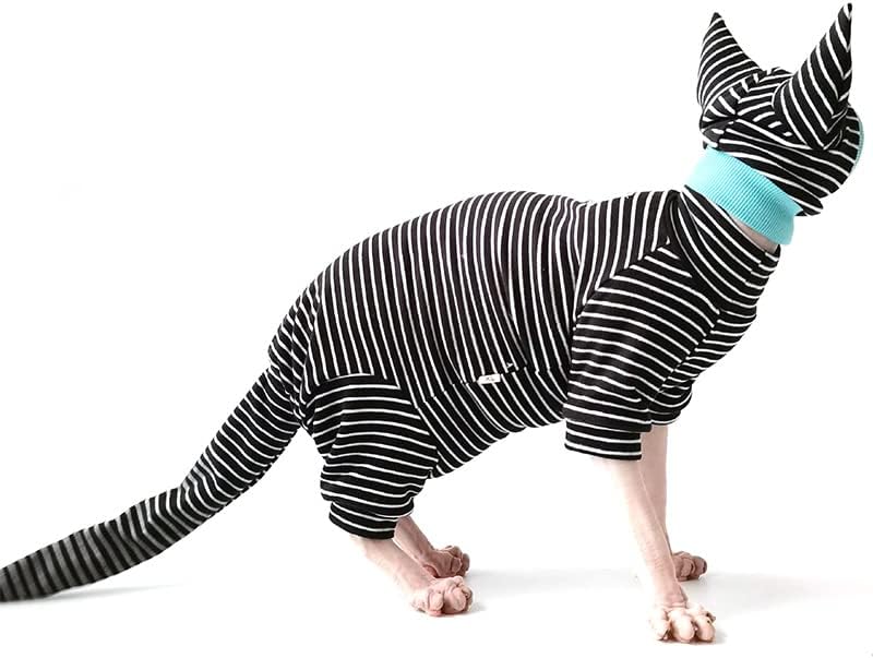 Dört Ayaklı Giyim Tüysüz Kedi Kazak Sfenks Kedi Giysileri Devon Rex Giyim Yumuşak Sonbahar Kış Yavru Kıyafetler Kediler için