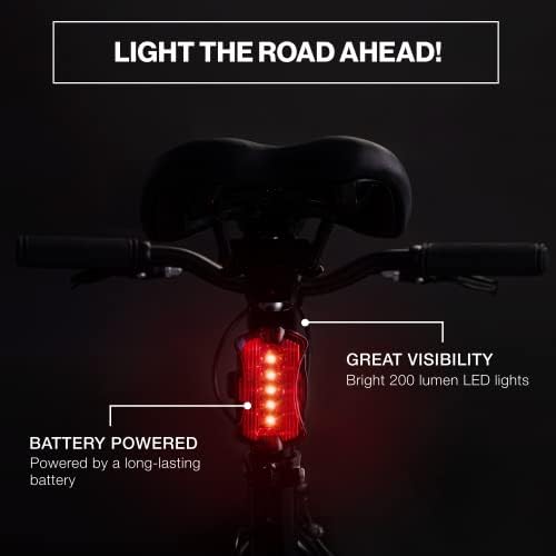 Obsidyen Takımı: Bisiklet ışıkları Seti-Akülü-Bisikletiniz için süper parlak ön ve arka LED ışıklar-Gece sürüşü için bisiklet