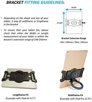 AIDATA Taşınabilir Çok Yüzeyli Ayarlanabilir Evrensel Tablet Standı, 360 Dönüşlü-Çoğu 7,5 ila 13 Tablete Uyar (US-5001)