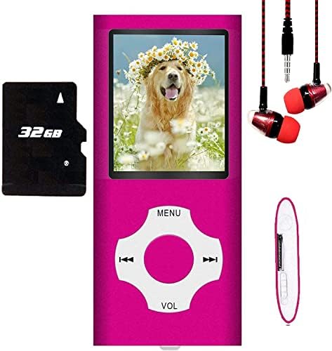 MP3 Çalar / MP4 Çalar, Hotechs MP3 Müzik Çalar ile 32 GB Bellek SD Kart Ince Klasik Dijital LCD 1.82 Ekran Mini USB Bağlantı
