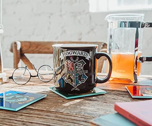 Gümüş Buffalo Harry Potter Quidditch Crest Seramik Camper Kupa Büyücü Dünya / Büyük Kahve Fincanı Espresso, Çay | Tutar 20