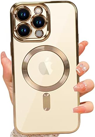 WPCase Manyetik Şeffaf Kılıf iPhone 11 Pro Max için Tasarlanmış Mor [Kamera Lens Koruyucu ve MagSafe ile Uyumlu] Elektroliz