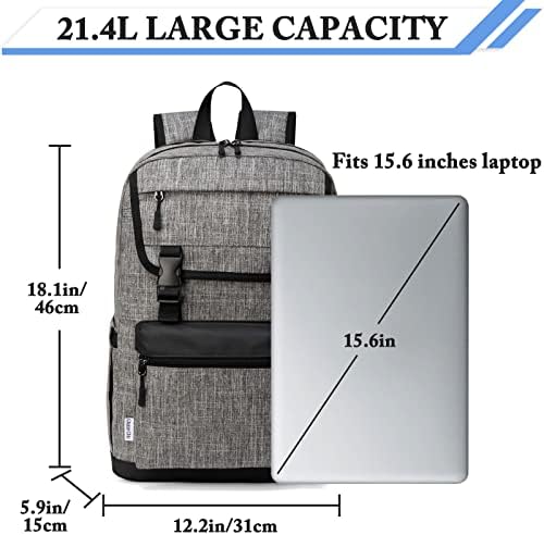 Laptop Sırt Çantası Erkek, ChaseChic Büyük Anti Hırsızlık Seyahat Sırt çantası, Su Geçirmez Okul sırt Çantası fit 15.6 Laptop