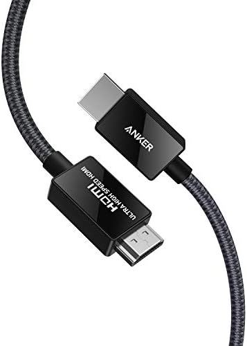 Anker 8K@60Hz HDMI Kablosu, Ultra Yüksek Hızlı 4K@120Hz 48Gbps 6.6 ft Ultra HD HDMI-HDMI Kablosu ve M1 macbook'lar için Anker