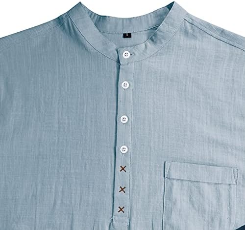 RTRDE erkek Henley Gömlek kısa kollu tişört Moda Rahat Renk Eşleştirme T-Shirt T-Shirt