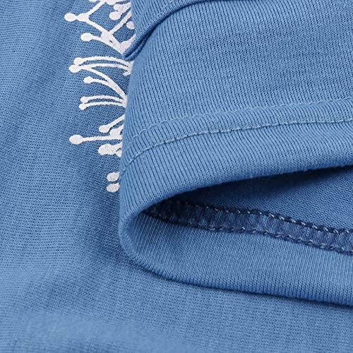 Kadınlar için uzun Kollu Gömlek, ekip Boyun Tee Analık Artı Boyutu Karahindiba Grafik Koyun Bacak Kollu Cep Tişörtü