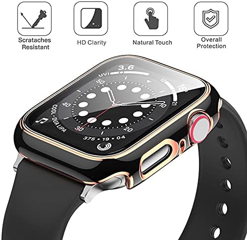 Wscebck Cam + Kapak için Apple Watch Case 45mm 41mm 44mm 40mm İki Renkli Ekran Koruyucu Tampon iWatch Serisi 8 7 6 SE 5 4