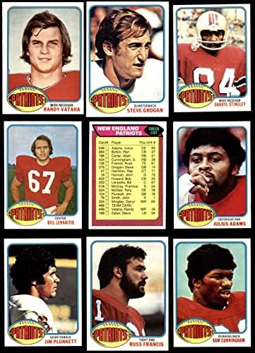 1976 Topps New England Patriots Takım Seti New England Patriots (Set) ESKİ / MT + Vatanseverler