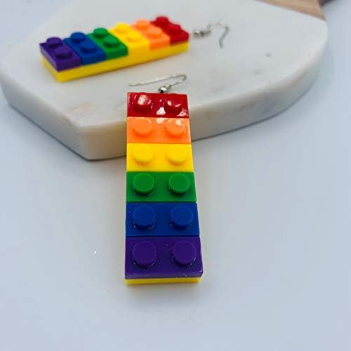 Alışveriş Merkezi Tarzı Gökkuşağı Eşcinsel Gurur Kolye Küpe Bilezik Erkekler ve Kadınlar için-Unisex Rainbow Jewelry-Plastic