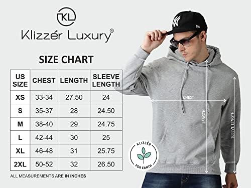 Klizzer Lüks Hoodies erkekler İçin %100 % Pamuk Polar Kazak Sıcak kapüşonlu sweatshirt